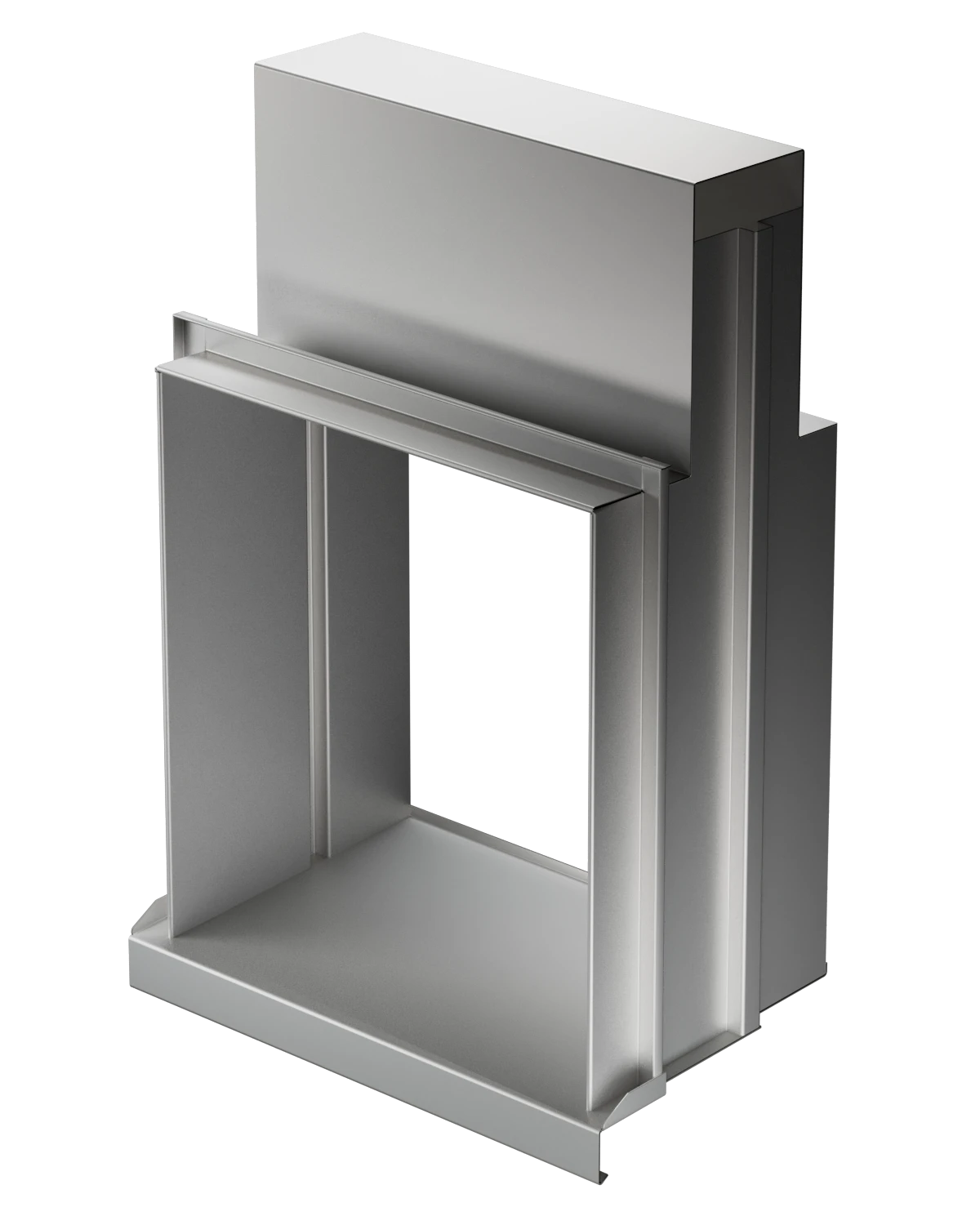 3D-Rendering eines gekanteten Blechrahmens