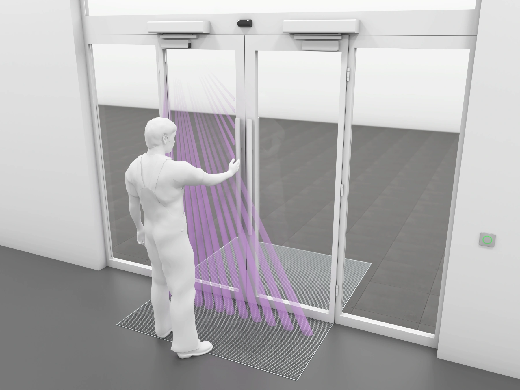 3D-Visualisierung einer Zutrittskontrolle