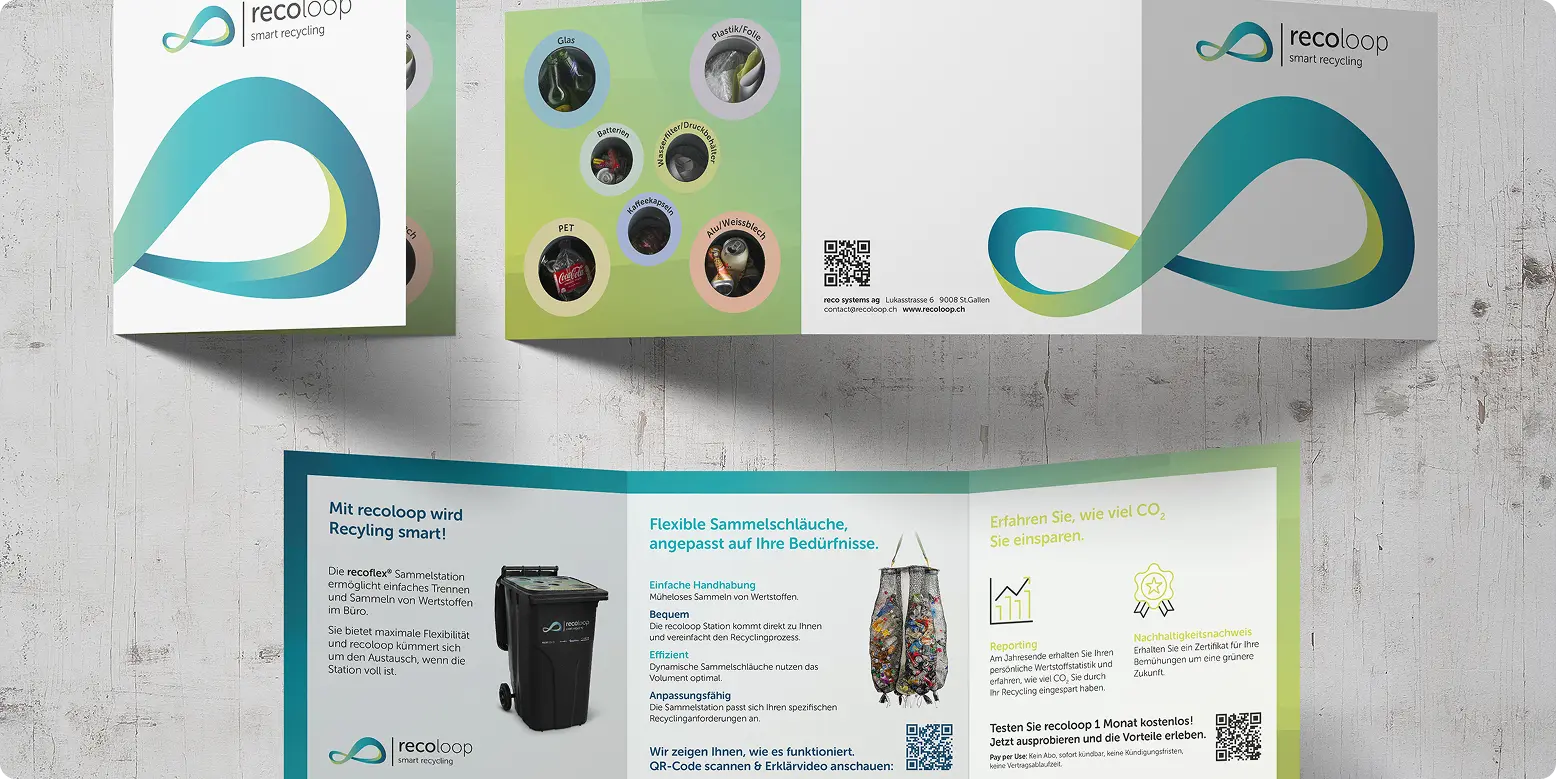 Broschüre erstellen für Marketingkampagne von recoloop
