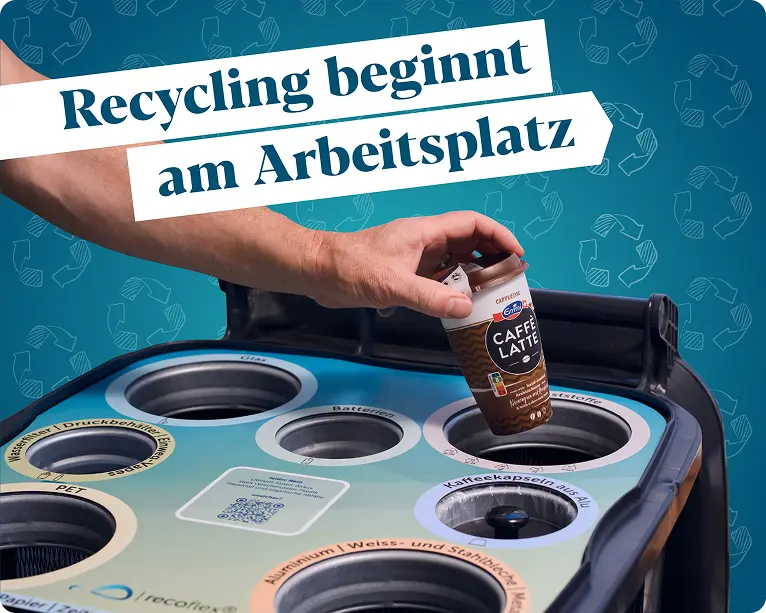 Kampagnenmotiv für Recycling am Arbeitsplatz