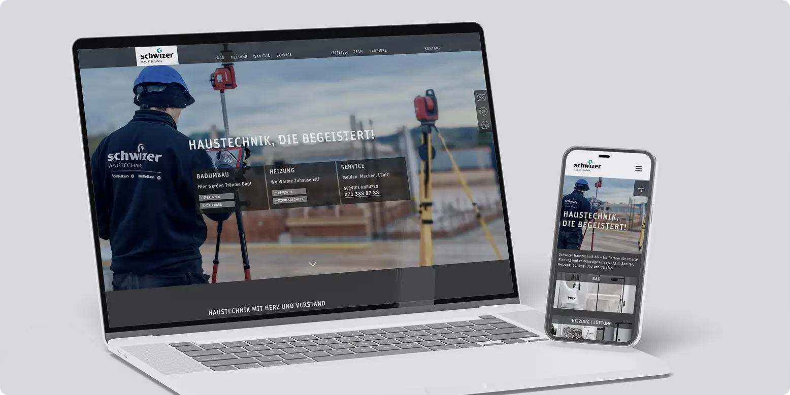 Neue Website für Schwizer Haustechnik in Gossau
