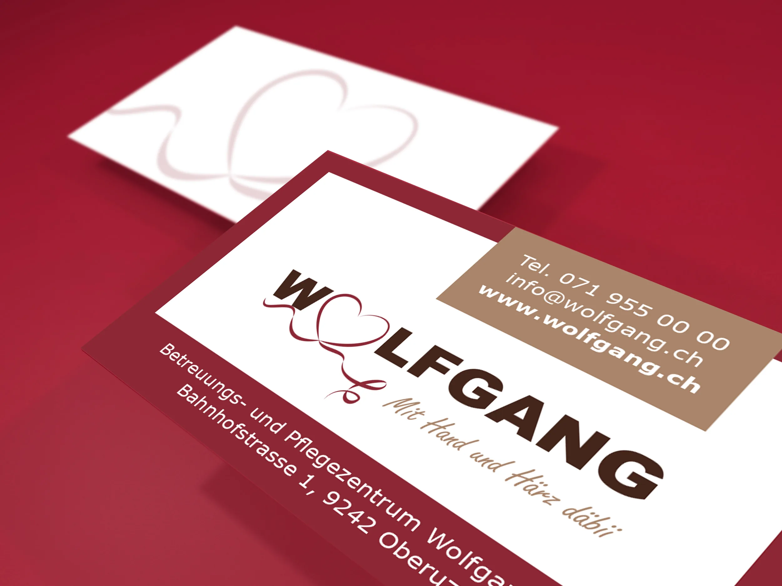 Visitenkarten für ein Bestattungs- und Pflegezentrum