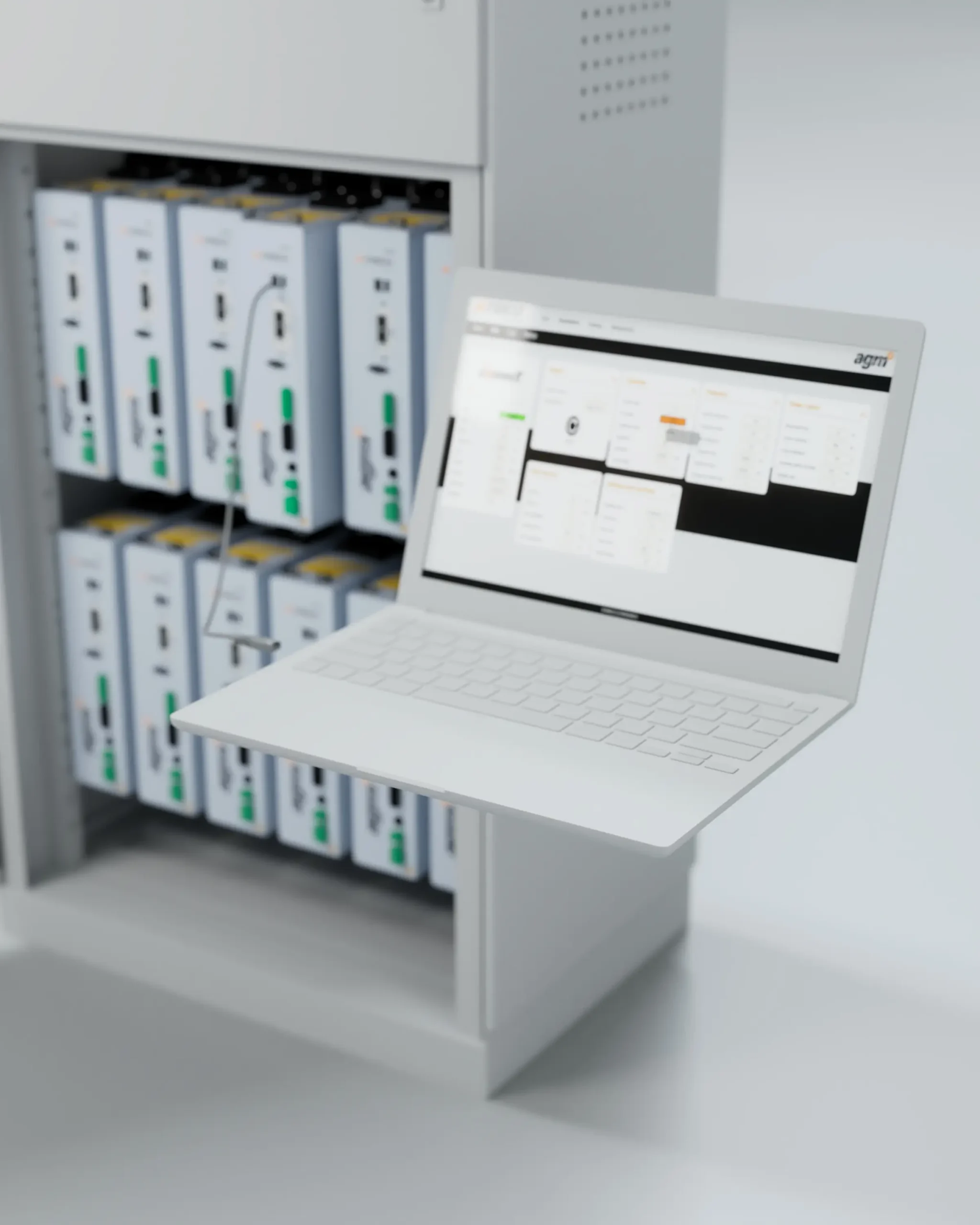 3D-Rendering eines geöffneten Steuerungsschranks